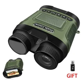 Teleskop lornetka 4K 8x Zoom Digital Nocne Vision Binolets Urządzenie na podczerwień Powód Powód teleskopowy Dualne użycie Dark 350ML231226