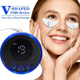 EMS Massager Face Muscle Stimulator Lifting Skin Tighten Pulse Electric V-Face Slim Eye Beauty Wrinkle Remover 231225