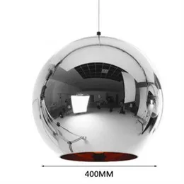 Lampade a sospensione moderne a sfera in vetro con paralume argento Illuminazione a sospensione a soffitto rotondo Lampada a sospensione apparecchio da cucina2464