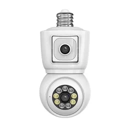 DP44 Full Color Night Vision 1080p CCTV -kamera Tvåvägs Talk Auto Tracking Security Cam PTZ WiFi Glampedlampera med E27 -uttag