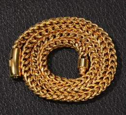 Mens kedjor halsband för hiphoptop kvalitet rostfritt stål franco halsband rep kedja mode hip hop manliga smycken accessorie1475178