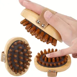 1pc Buche Holz Massage Pinsel Körper Massage Entspannen Verjüngen Luft Kissen Meridian Massage Pinsel