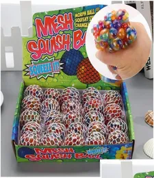 Decompression Toy Car Dvr 5 0Cm Colorf Mesh Squishy Grape Ball Fidget Anti Venting Balls Squeeze Toys Anxiety Dhcom6204672