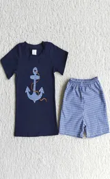 RTS Whole Designer Clothes Kidss Sets Fashion Embroidery Boutique Toddler Boys Clothing Outfit