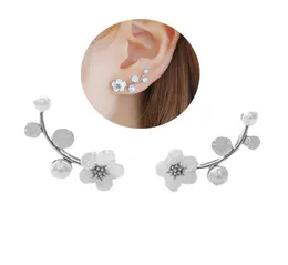 Stud 1 paio orecchini da donna coreani trendy perle finte ramoscello orecchini a bottone colore dorato argento per ragazze gioielli di moda3560102