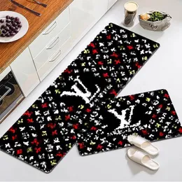 Designer Carpet Bathroom Kitchen Floor Mat Classic Logo Print Entrance Door Foot Mat Bathroom Water Absorbing Home Decoration Floor Mat