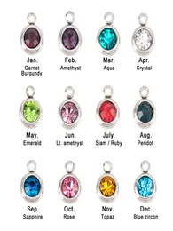 Rostfritt stål kristall zodiakfödelsesten charms lyckliga stenar 12 färger1 hängen för pierre naissance smycken gör gåvor1569445