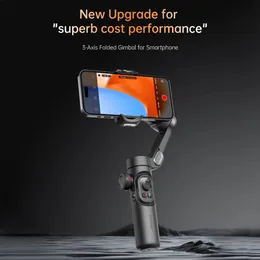 Aochuan Smart XE 3 축 핸드 헬드 Gimbal Stabilizer For Smartphone Fill Light iPhone Android 얼굴 추적 Tiktok VLOG 231226