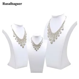 Armreif Top Pu Weiß Mannequin Regal Halskette Anhänger Kette Schmuck Display Stand Halter Dekorieren Armband Schmuck Rack Zeigen