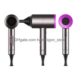 Dryers Hair Dryers Dryer Negative Lonic Hammer Blower Electric Professional Cold Wind Hairdryer Temperature Care Blowdryer Drop Dhbw8WGLH