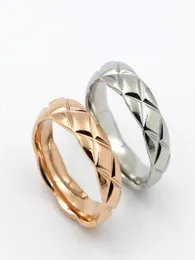 316L Stainless Steel Band Rings fashion cut mesh for woman man lover rings 18K Gold-color and rose Jewelry Bijoux no have any logo5968350