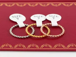 2021Trendy Edelstahl Rose Gold Farbe Ring für Frauen Männer Paar Joint Ringe Luxus Marke Schmuck Hochzeit Gift9520699