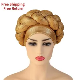 Afrikansk hattmönster headwrap -hattar för kvinnor PRETIED Africain Designer Bonhet Turban Knot Aso OKEaine Turbante Auto Gele 229308218