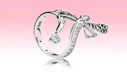 925 Sterling Silver Cz Diamond Ring Women Girls Summer Jewelry for Shimmering Dragonfly Rings with Original Box4403056