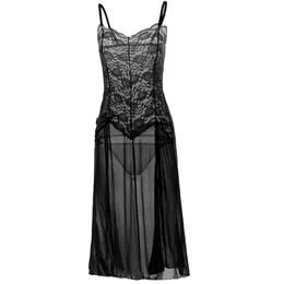 Pyjamas S M L Xl Xxl 3xl 5xl 6xl Erotische Sexy Kostüme Babydoll Kleid Frau Lange Transparent Sexy Spitze Dessous Plus Größe Erotische Kleidung Y