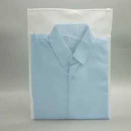 100X Zip lock Zipper Top frosted plastic bags for clothing T-Shirt Skirt retail packaging storage bag customized printing Y0712257x