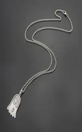 Новинка, мужское, женское, латунное, обручальное длинное ожерелье в стиле ретро с резьбой G, буква G, подвеска «Призрак-призрак»5266292