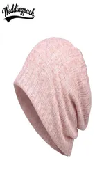 Solide Atmungsaktive Hüte Frauen Mützen 2 Verwenden Hut Schal Dünne Gestrickte Baumwolle Weiblichen Frühling Sommer Gorro Feminino Chapeu BeanieSkull Ca4047344