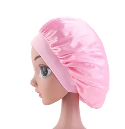 Touca de dormir de cetim macio, boné de salão para crianças, meninos, meninas, confortável, chapéu para noite de dormir, boné para perda de cabelo, turbante feminino 383582289