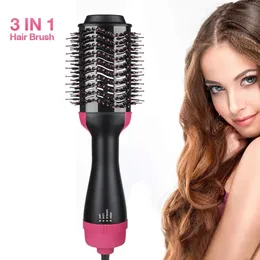 Asciugacapelli Nuovo 3 IN 1 Asciugacapelli Spazzola ad aria calda Piastra per capelli Pettine Spazzola arricciacapelli Salone Strumenti per lo styling dei capelli Spazzola per asciugacapelli