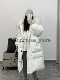 Doman's Down Down Parkas Waterproof Winter Women's Long Puffer Jacket 2023 Big Real Raccoon Fur Fur Kauted Down Płaszcz Kobieta deszcz Feather Parkas J231226