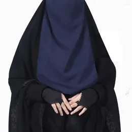 민족 의류 niqab 고품질 고품질 새틴 끈 무슬림 하나의 층 통기성 nida 겸손한 이슬람기도 히잡 드롭