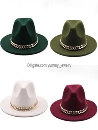 ケチなブリム帽子のデザイナーSunhat Yummyjewelry 2021秋と冬のYing Ying Yue Jazz Men Women Big Hat Fashion Felt Hate Jllgdb309537294129