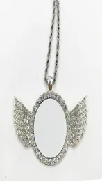 Collana con ali ad angolo hip-hop sublimazione gioielli Po personalizzati da 20 pezzi per regali di San Valentino9423368