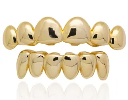 Hip Hop nuevos dientes Grillz helado superior inferior conjunto de dientes para hombres mujeres 3 colores moda Irregular diente Grillz Jewelry6010581