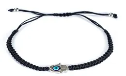 Wysyłka 20pcs Lucky Kabbalah Black String Nić Hamsa Bracelets Turkish Evil Eye Charm Kobiety ręcznie robiony Jewelry Friendship 3813989