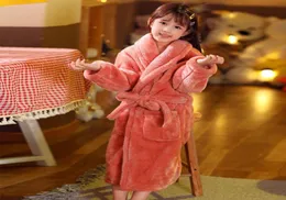 Towels Robes MudiPanda Winter Kids Sleepwear Robe Flannel Warm Bathrobe For Girls Teenagers Children Pajamas For Boys 214 Years 222506039