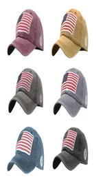 Unisex pet vizieren retro gewassen Amerikaanse vlag brief geborduurd persoonlijkheid casual katoenen hoed hoofddeksels buitensportkleding2176264