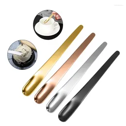 Colheres de café 1 pc colher de aço inoxidável garfos planos para sobremesa pequeno misturador mexendo bar utensílios de cozinha ferramentas