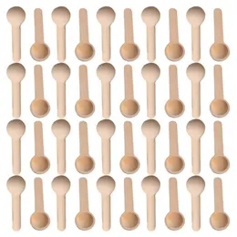 50 100 200 500 1000 pezzi Mini natura in legno cucina di casa cucchiai da cucina strumento Scooper sale condimento miele caffè248s