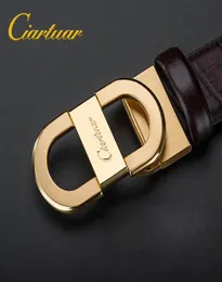 2019 Ciartuar magasin officiel de luxe nouveau créateur de mode hommes ceinture de haute qualité en cuir véritable peau de vache pour pantalon Q19041711245051236060