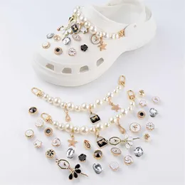 Luxus Strass Charms Designer DIY Perle Kette Schuhe Decaration Für Croc Jibbi Clogs Kinder Jungen Frauen Mädchen Geschenke326h