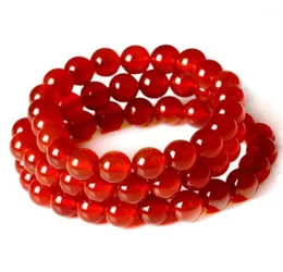Bärade strängar Carnelian Armband Red Stone Pärled Diy Natural Quartz Charm Druzy Jewelry Handmade European12507317