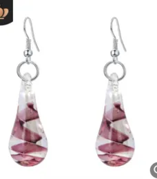 Tear Drop Murano Blow Blown Venetian Glass 목걸이 펜던트 및 이어링 주얼리 세트 Mus012 패션 Jewerly Set IMIHJ8072495