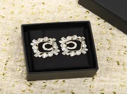 2023 Luxe kwaliteit charme vierkante stud oorbel met diamant in 18k verguld met doosstempel PS38587591505