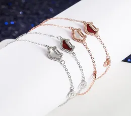 Bracciale con lucchetto Ruyi in argento sterling S925 Qtail stile cinese implicito denaro valuta naturale bianco Fritillaria Valentine039s Day4853619