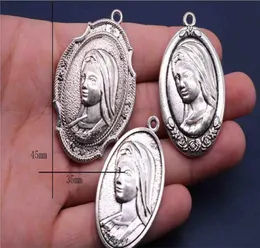 20 peças moda cor misturada jesus virgem maria ícone católico religioso charme contas medalha pulseira colar9992697