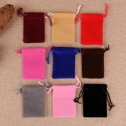 50Pcs 5x7cm Velvet Bag Drawstrings Pouches Small Size Jewelry Gift Display Packing Bags Christmas Wedding 88 231226