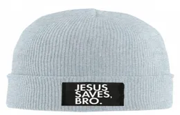 Wintermütze Mütze Jesus Save Bro Beanie Wolle gestrickt Männer Frauen Mützen Hüte Skullies warme Mützen Unisex 7705150
