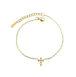 Pulseira de charme religioso pulseiras cor de ouro pulseiras de aço inoxidável para mulheres jóias americanas bijoux femme 20206813608