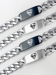 2019 Fashion Superman Championship Kettenarmband Edelstahl Fan Männer Frauen Party Bar Geschenk Ganzer Tropfen 8950545