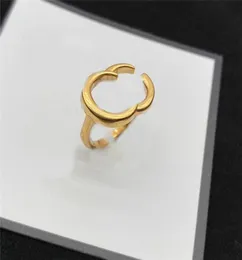 Кольца в стиле ретро с двойными буквами, дизайнерские европейские и американские кольца, темперамент, регулируемые золотые браслеты, Jewelry2493744