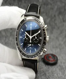 7 Style Speed Koaxial Quarz VK Uhren Black Dial Mens Moonwatch Professional Chronograph 42mm Master Edelstahl Uhr WRIS2668908