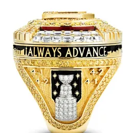 Pedras com pedras laterais 2022 2023 Golden Knights Stanley Cup Team Champions Championship Ring Caixa de exibição de madeira Lembrança Homens Fan Gift Dr