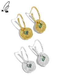 S039Steel Zircon Lotus Leaf Drop Earings Designer örhängen för kvinnor Luxury Sterling Silver 925 Punk Trend Fine Jewellery 220403188541