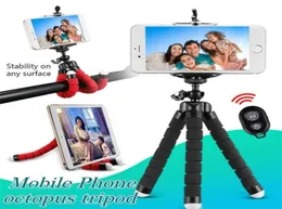 Bluetooth Remote Shutt Universal Stand Bracket for Bluetooth Call Care Portable Camera selfi785349を備えた柔軟なOctopus Tripodモバイルホルダー